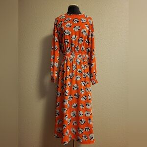 warehouse orange floral dress Warehouse Retro Floral Dress, Orange